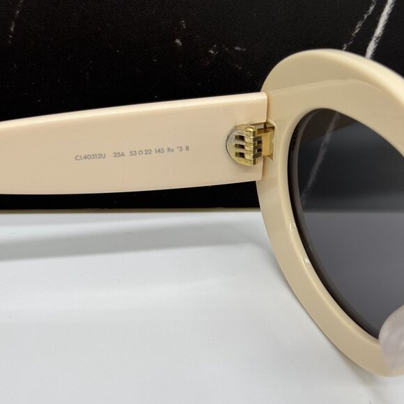 NEW CELINE CL40312U 25A ROUND IVORY WOMEN SUNGLASSES CELINE - Picture 8 of 10